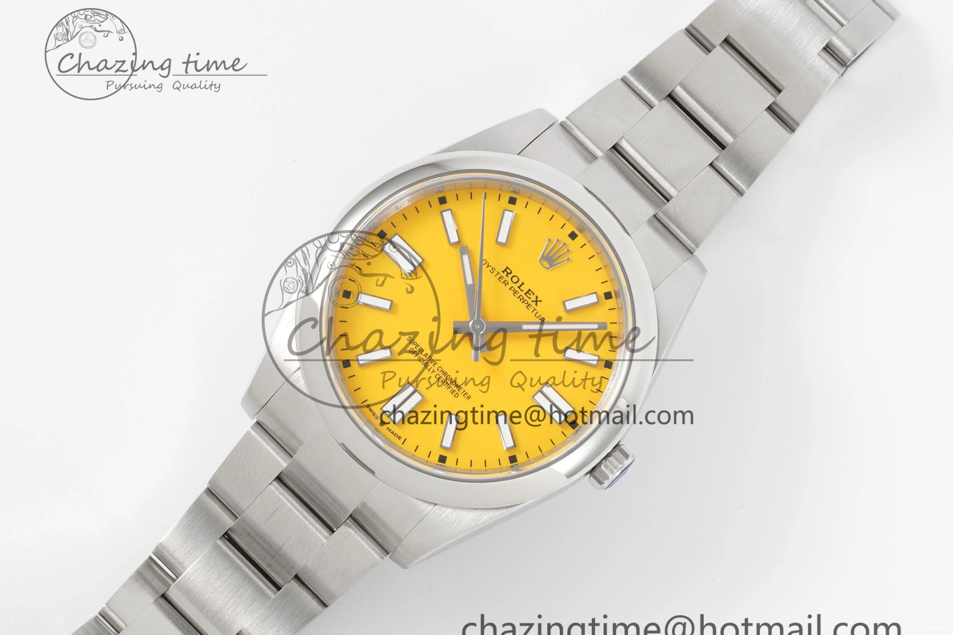 Perpetual Yellow 124300 KING Steel 904L Bracelet Best 1:1 on VR3230 SS Edition Oyster Dial 41mm 1225